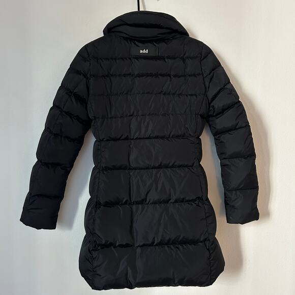 ADD Long Goose Down Puffer Jacket Size 2 - Picture 2 of 10